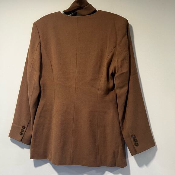 Gay Giano Wool Blazer Fun Twist Neckline Size 42 US Small - Picture 3 of 8